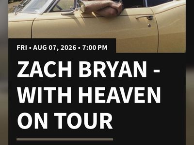 2-Zach Bryan GA Tickets Friday August 7