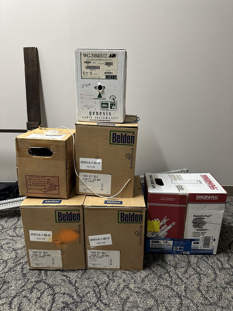CAT 5E Plenum and RG-6 Coaxial Cable - FREE