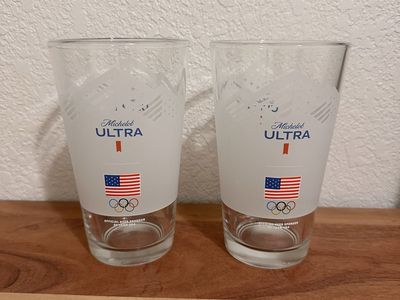 New Michelob Ultra Olympic Beer Glasses