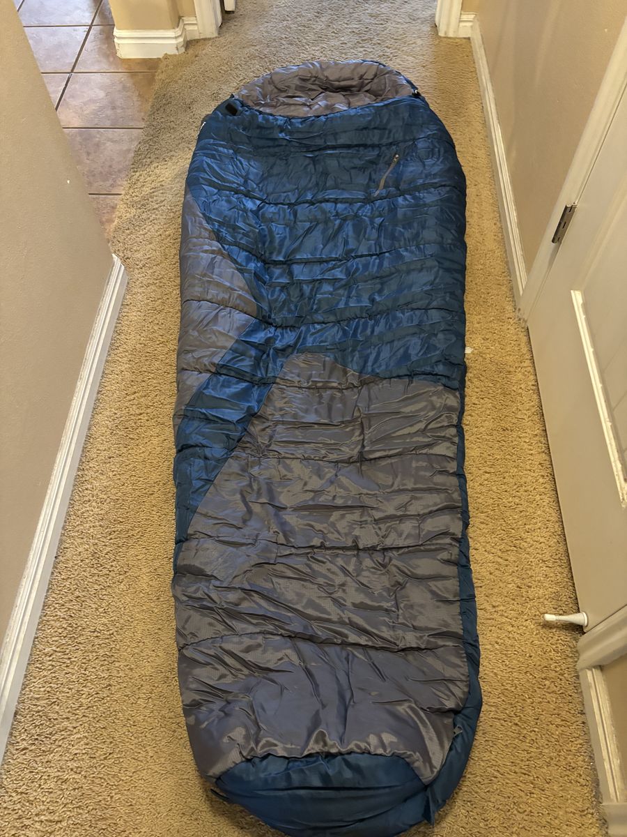 Kelty Mistal sleeping bag. Rated for minus 20 degrees.