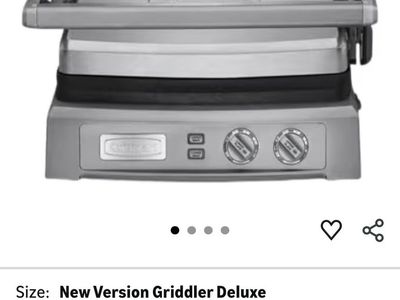 Cuisinart Griddler Deluxe GR-150NAS Electric Grill Griddle Panini Press - Stainless Steel