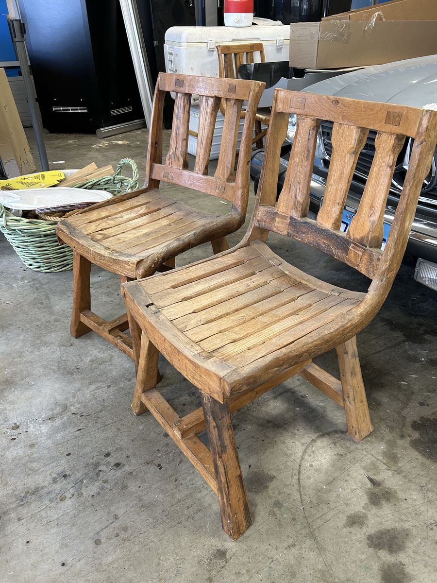 Set of 10 Thailand Teak Wood Chairs Outdoor Patio