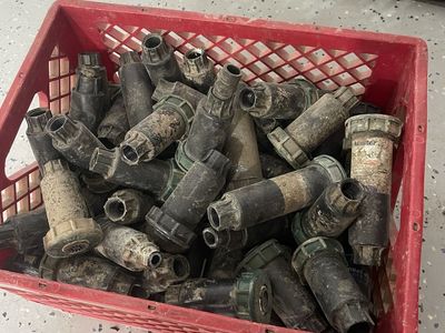 Lots of sprinkler heads