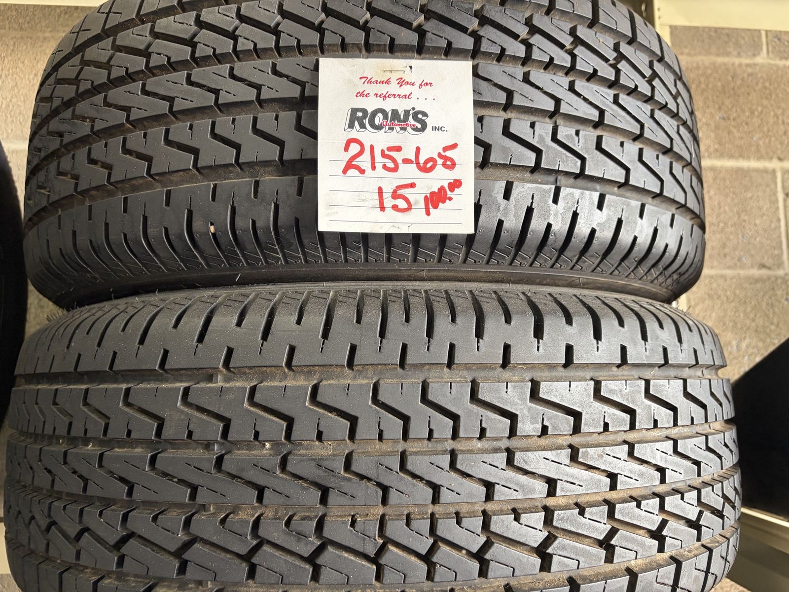 Pair of 215/65R15 Tires