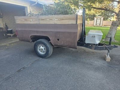 Custom Built Dump Trailer - Utility Trailer with Toolbox and Winch - Good Condition