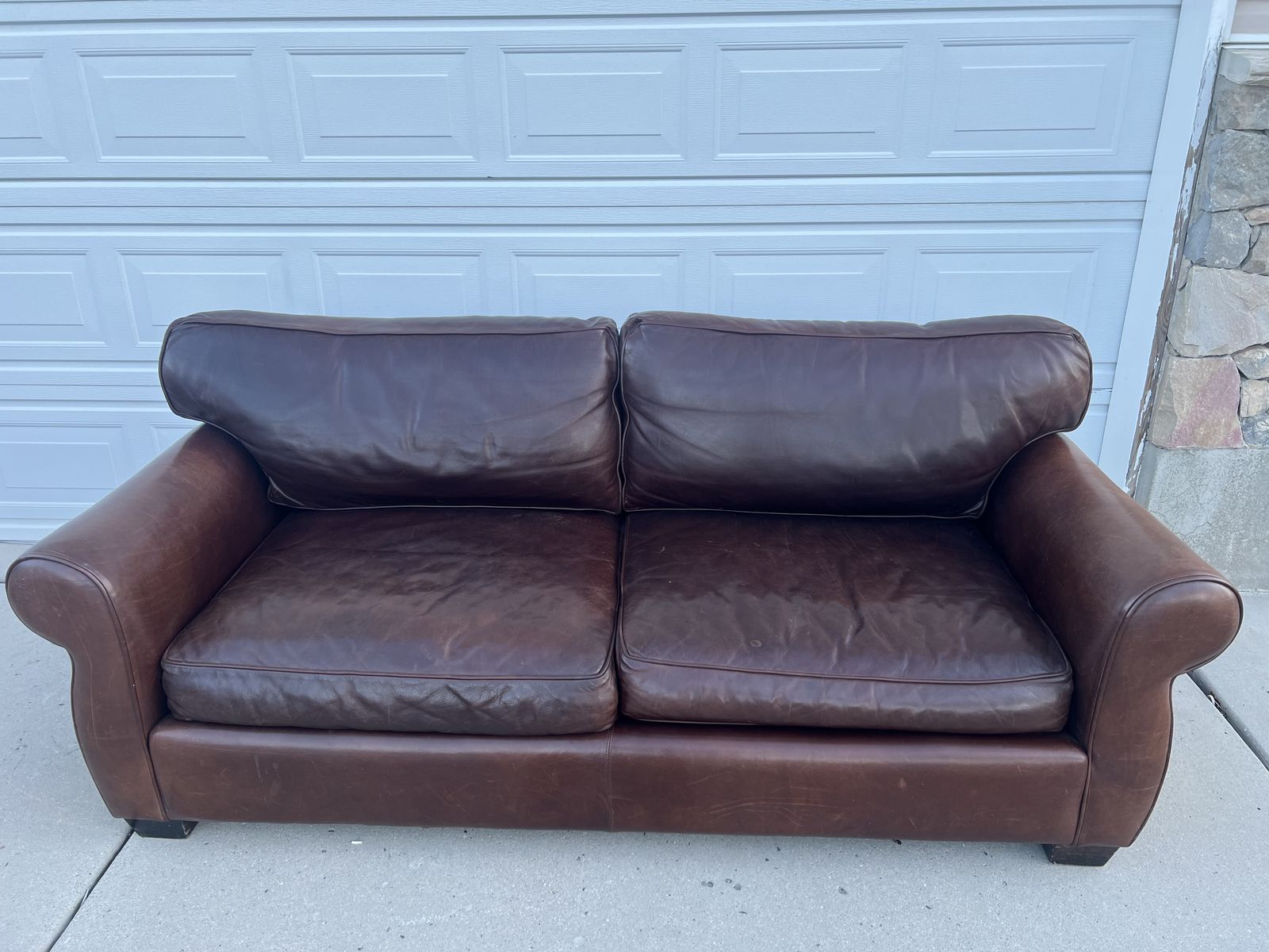 Brown leather Couch