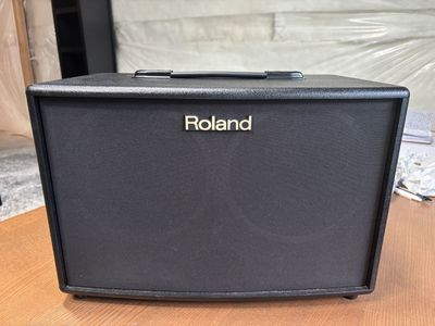 Roland AC-90 Acoustic Chorus Guitar Amplifier Amp w/ Cover & Footswitch Jack Inputs