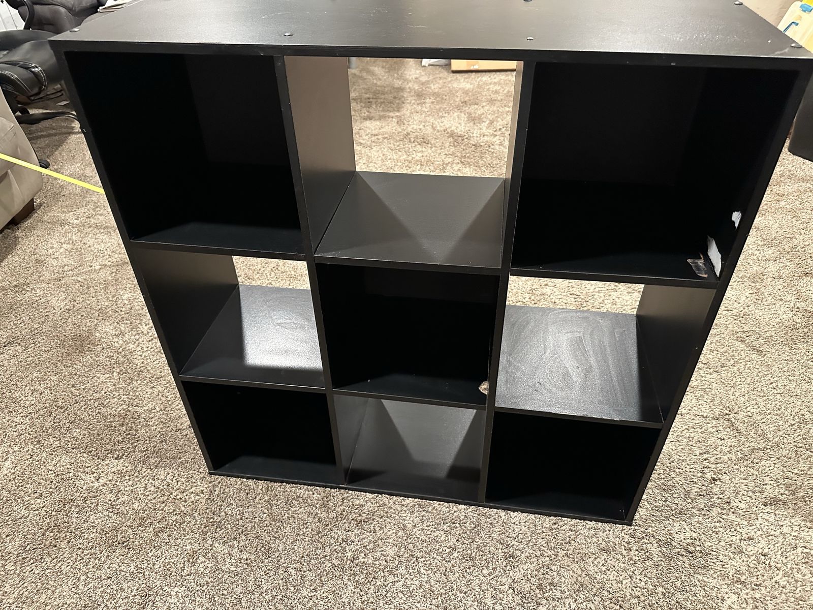 Black Cube Storage Organizer Shelf Unit