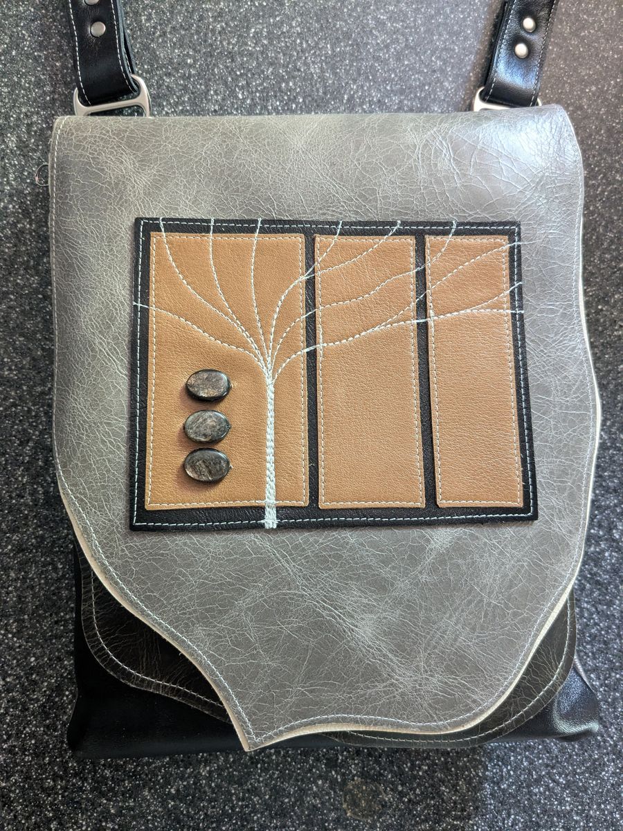 Handmade leather crossbody bag