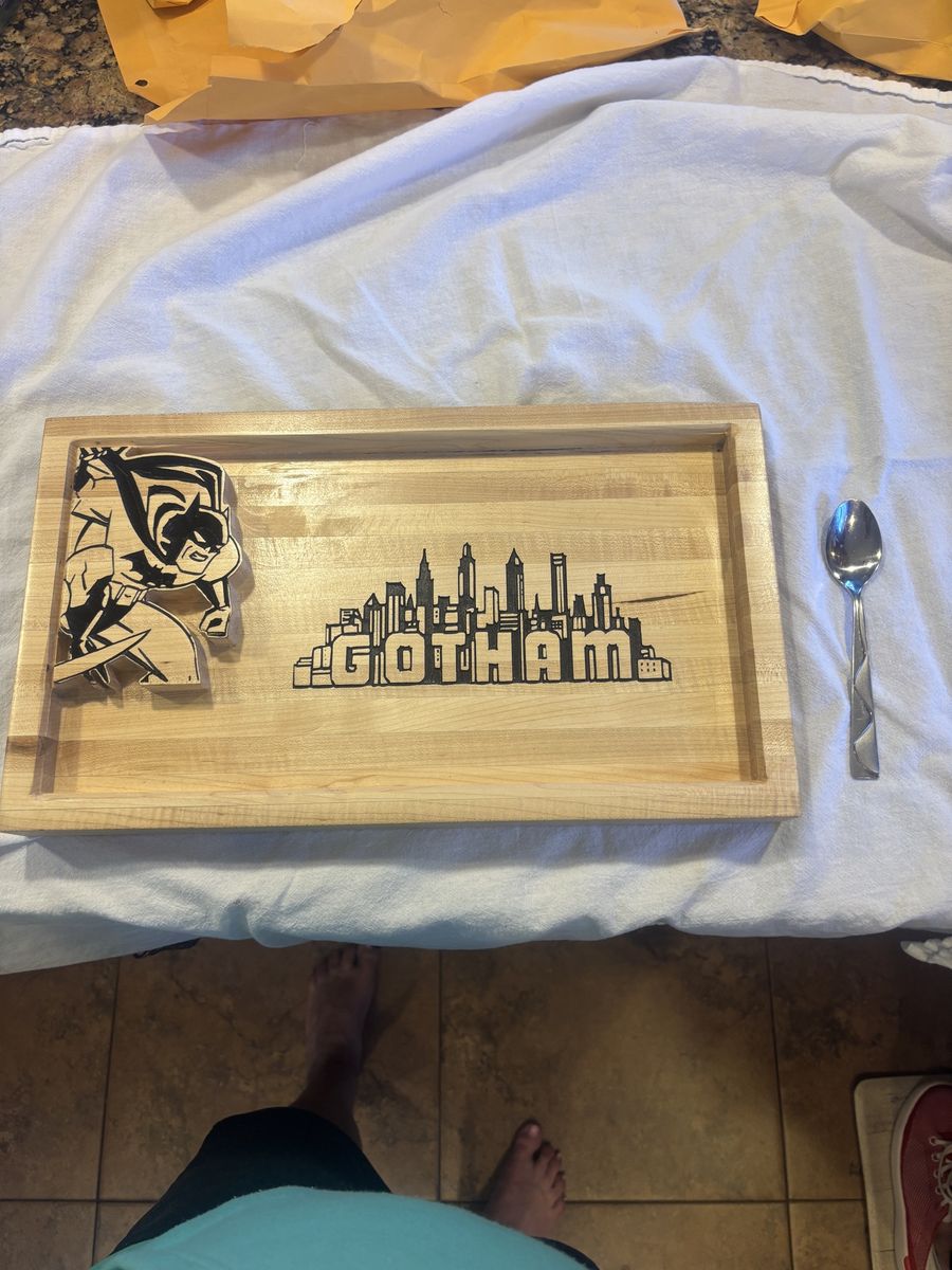 Wooden batman tray