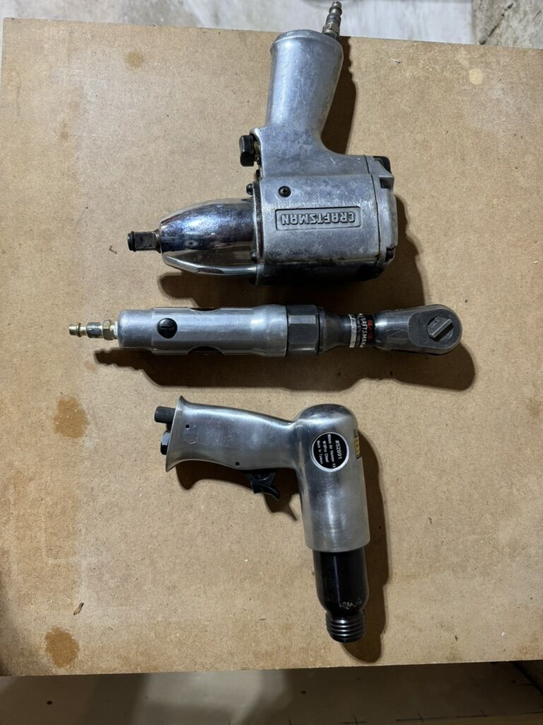 Craftsman Pneumatic Air Tools Lot – Impact, Ratchet & Air Hammer