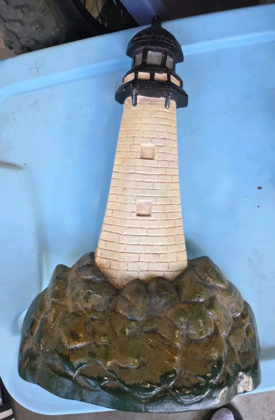 Decorative Lighthouse Figurine Statue - Coastal Home Decor Accents - DoorStop