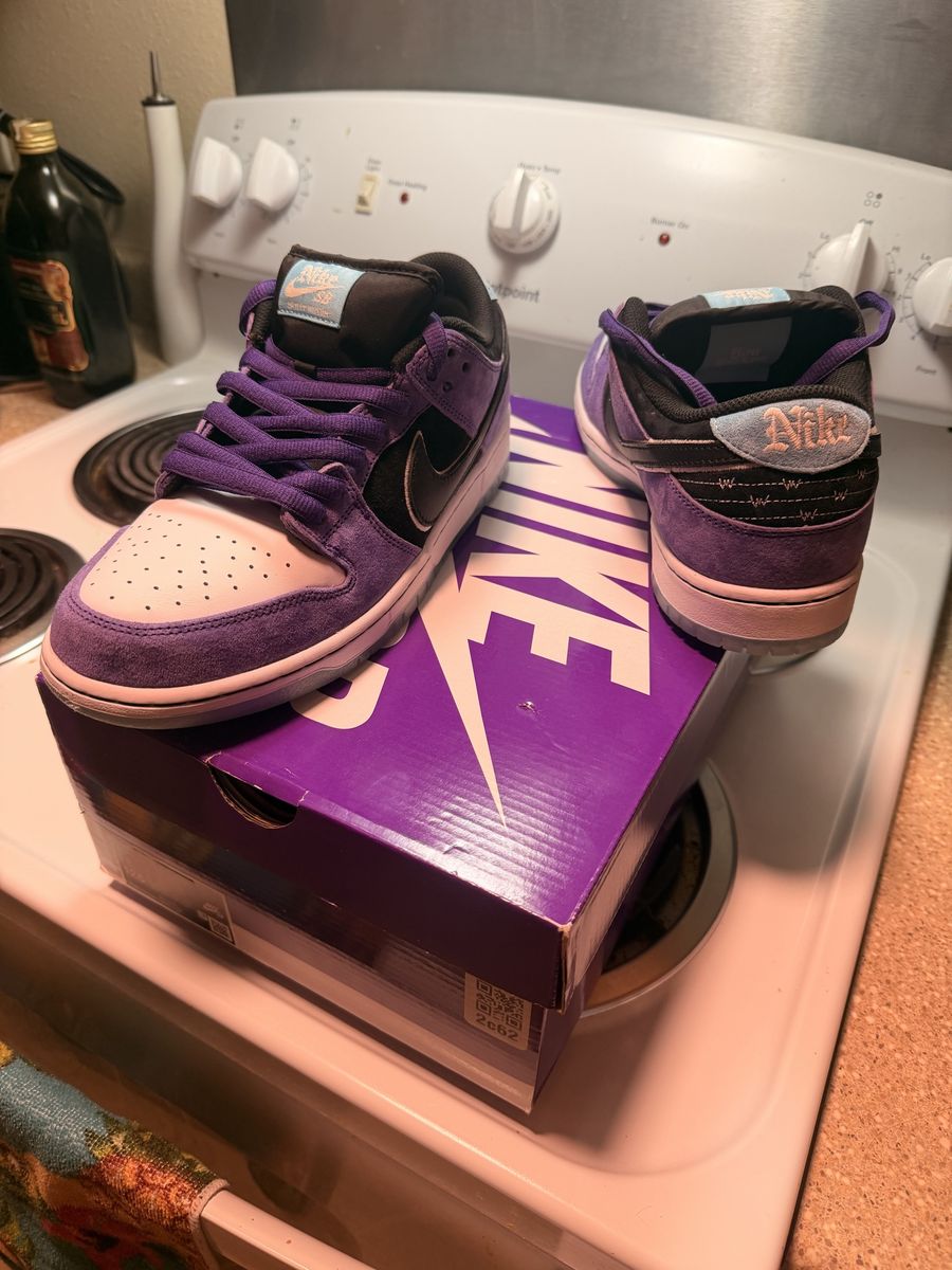 Nike SB Dunk Low "Hayley Wilson" Purple/Black/White/Teal Skate Shoes Men's Size 11 with Box