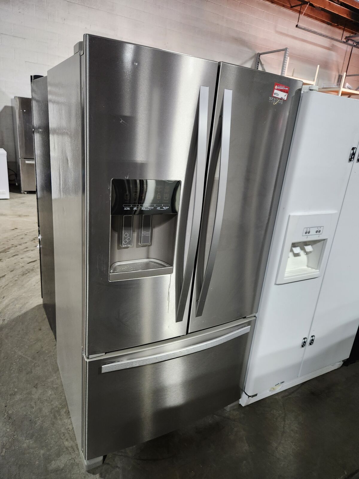 NICE WHIRLPOOL STAINLESS STEEL FRENCHDOOR FRIDGE! W-WARRANTY