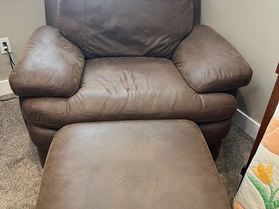 Cheer Brand. From RC Willy. Super Comfy Oversized Armchair and Ottoman Set.