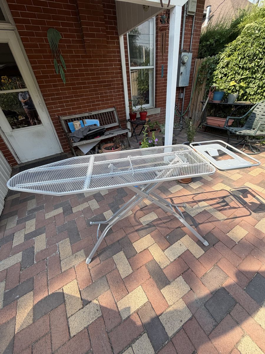 Folding Mesh Ironing Board with Metal Legs - Space-Saving Design