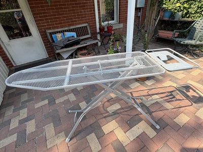 Folding Mesh Ironing Board with Metal Legs - Space-Saving Design