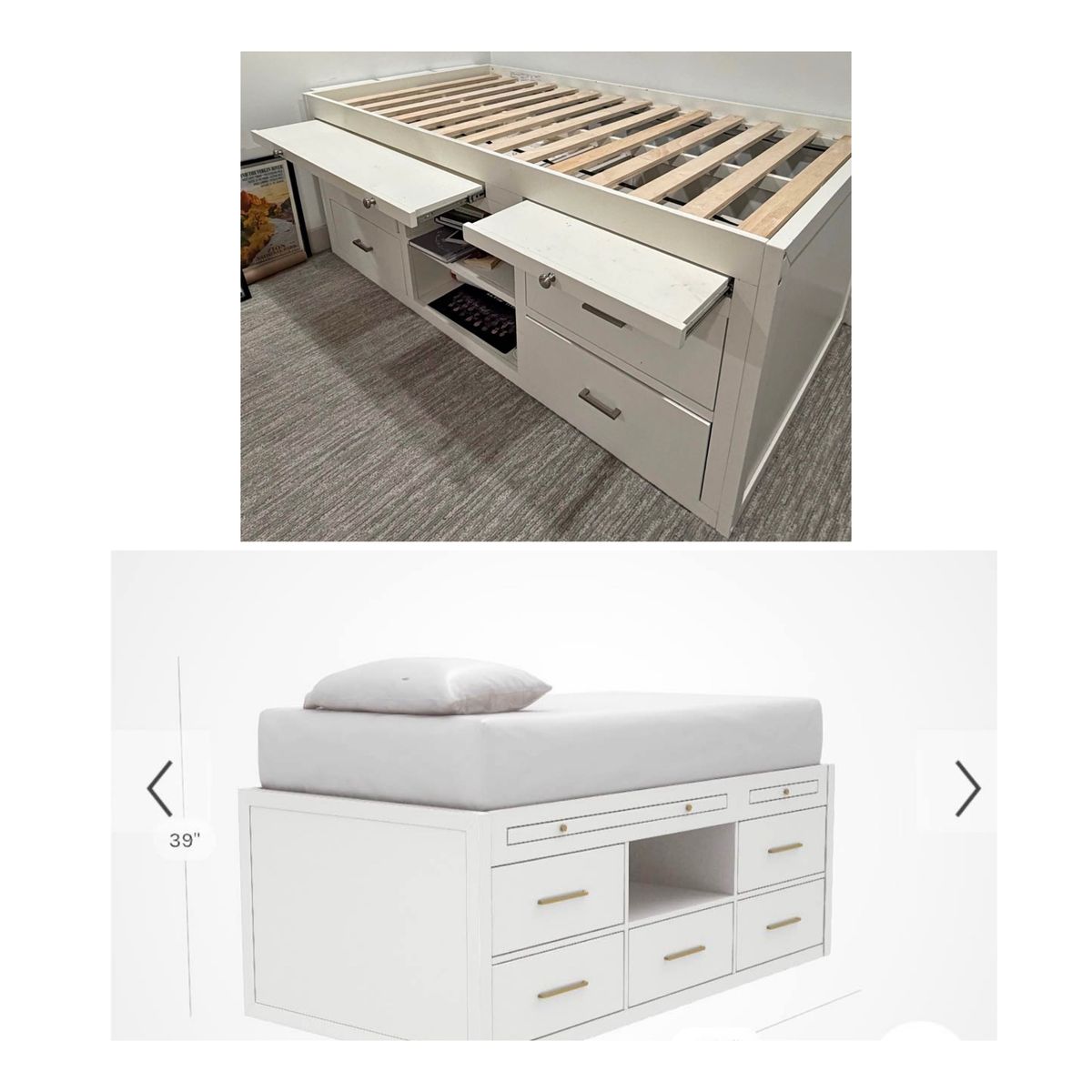 Dupe Of PBT Cleary Twin Captains Bed