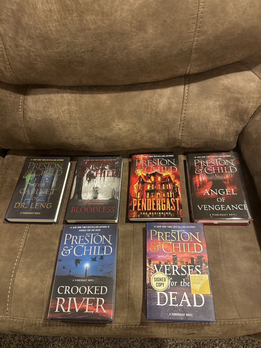 Preston & Child Pendergast Series Hardcover Books Set of 6