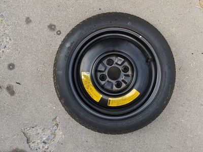 14-inch spare tire, temporary use, 4x100 lug nut pattern