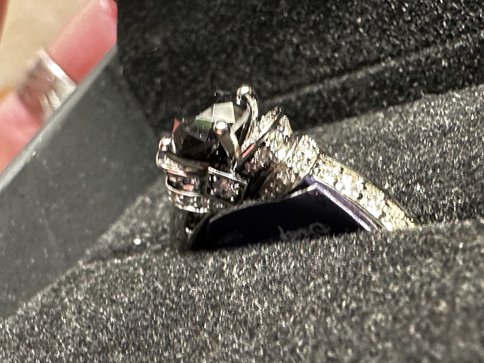 14K White Gold Disney Evil Queen Black Diamond Ring | 1.5 CTW | Size 7.75