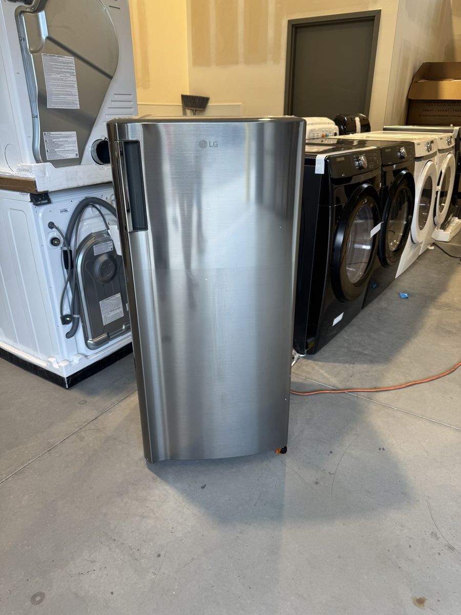 New LG 6.0 cu. ft. Single Door Refrigerator with Inverter Compressor and Pocket Handle in Platinum Silver