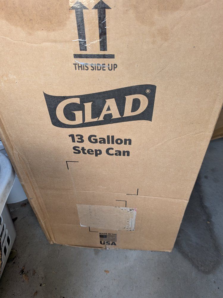 GLAD 13 Gallon Step Can - New in Box Trash Can, Made in USA