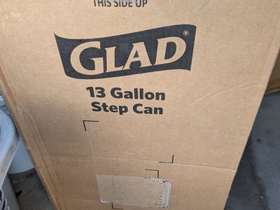 GLAD 13 Gallon Step Can - New in Box Trash Can, Made in USA