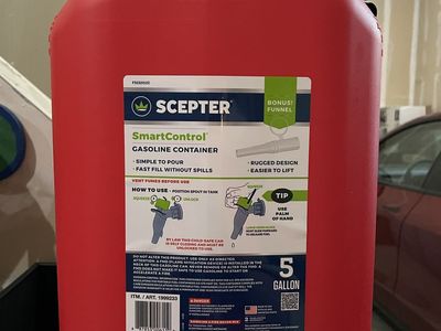 Scepter SmartControl 5 Gallon Red Plastic Gasoline Container Can with Bonus Funnel