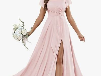 Blush Pink Formal Bridesmaid Dress