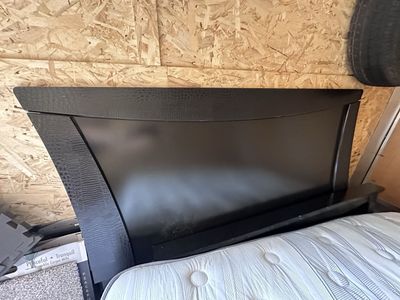 Double bed with box spring and mattress