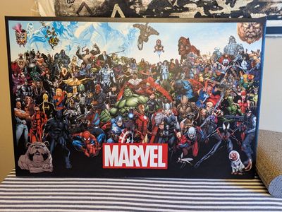 Marvel Comics Universe All-Stars Canvas Wall Art - Large Superhero Group Artwork