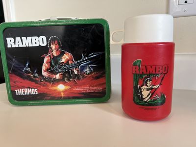 Rambo Metal Lunchbox w/Thermos 1985