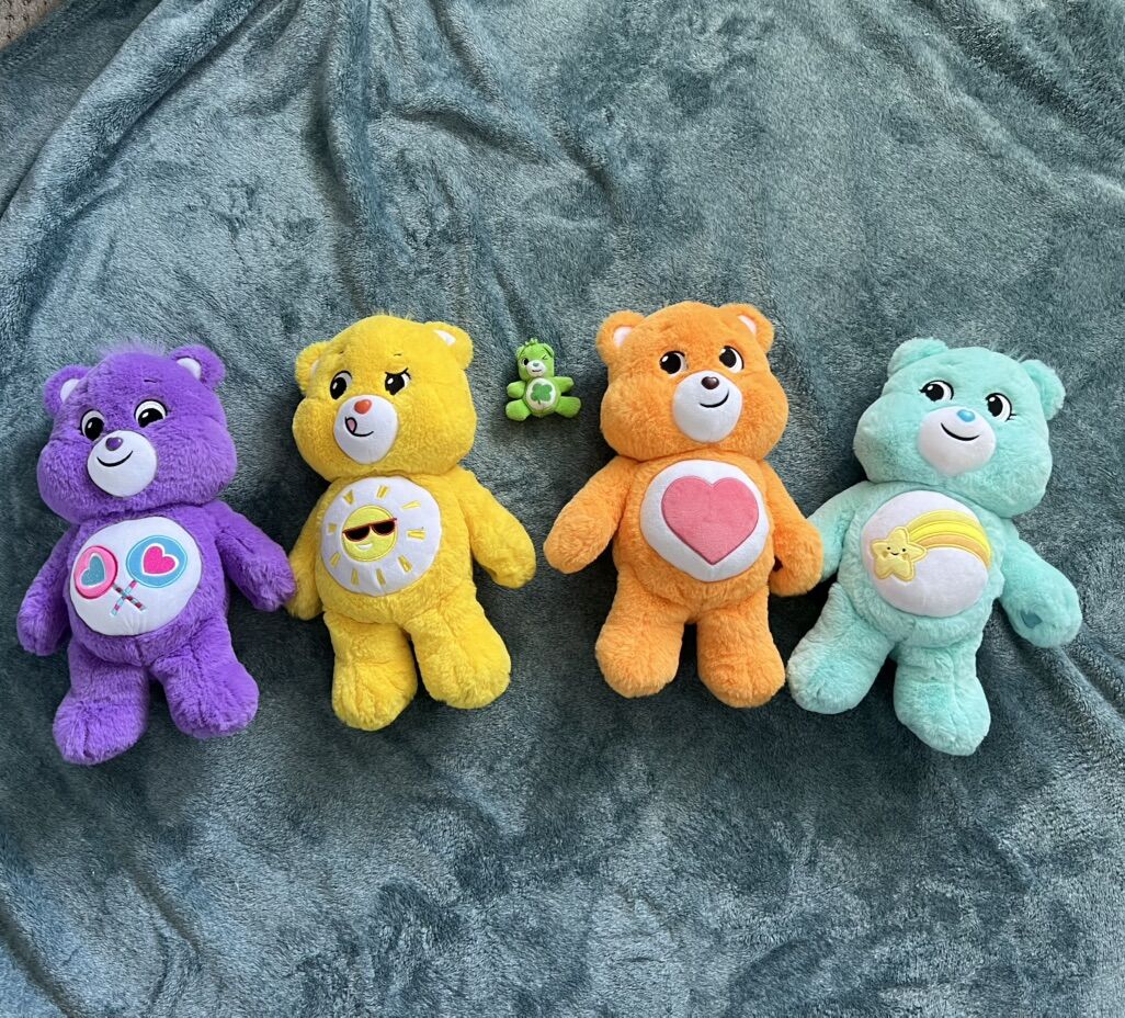 4 Care Bears + World's Smallest Care Bear