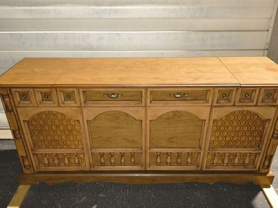 MINT CURTIS MATHES STEREOPHONIC HIGH FIDELITY CONSOLE TABLE