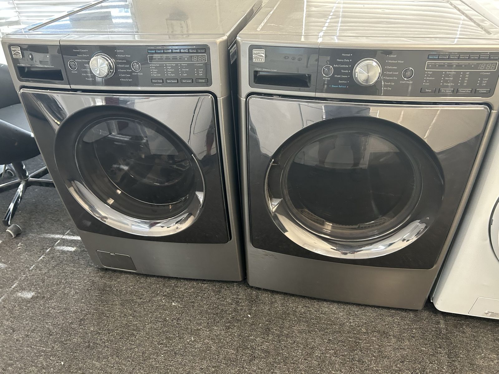 Kenmore stainless washer and dryer set 
