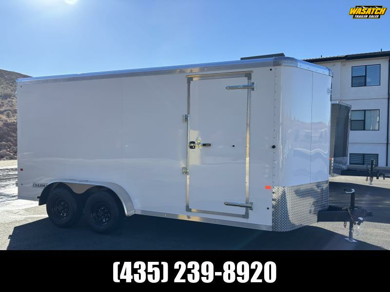 2026 Charmac Trailers 7X16 STANDARD DUTYV-60CARGO /RAMP/10K/7"TALL/WHITE Cargo / Enclosed Trailer