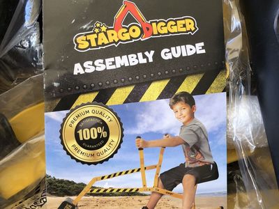 STARGO DIGGER Kids Excavator Toy Sand Digger Tricycle with Wheels & Seat, Outdoor Play