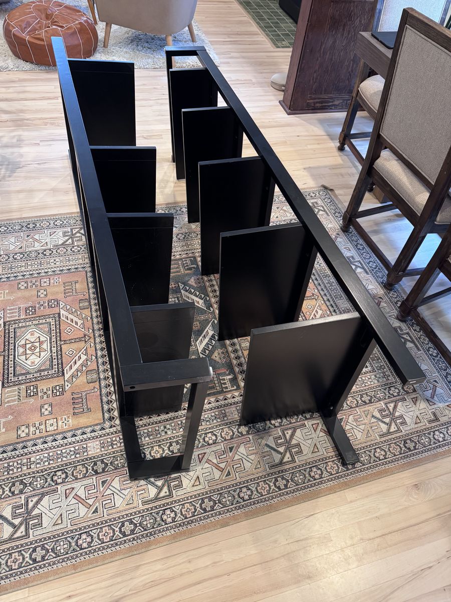 Crate and Barrel Sawyer Lean shelves