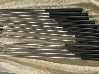 Golf Clubs: putter, 8 irons, 4 woods $10 each