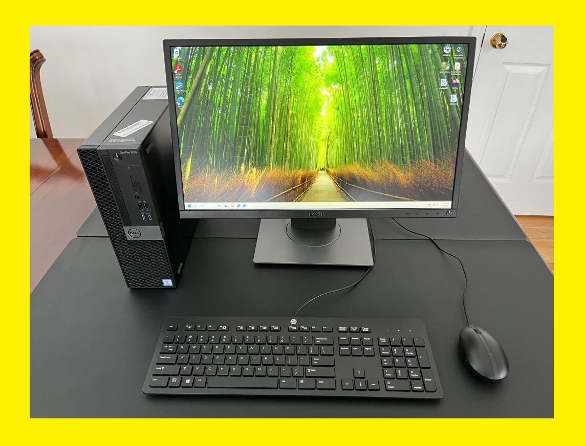 6 CORE Dell i5-9600 @4.6 GHz 512GB SSD 16GB OptiPlex 5070 SFF Windows 11 Desktop Computer