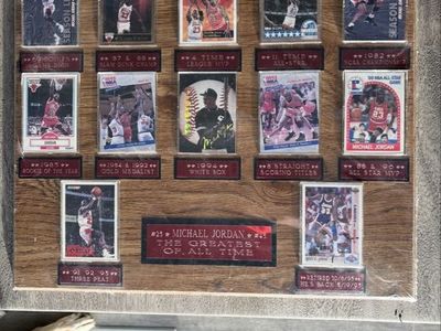 Michael Jordan Chicago Bulls Collectible Card Display Plaque
