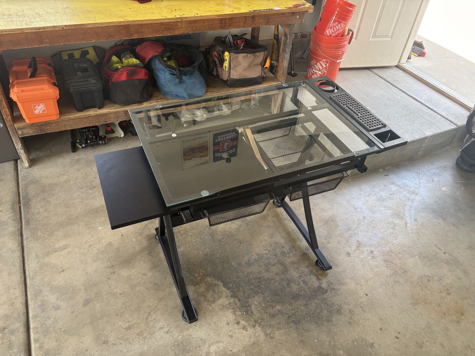 Glass Drawing Table