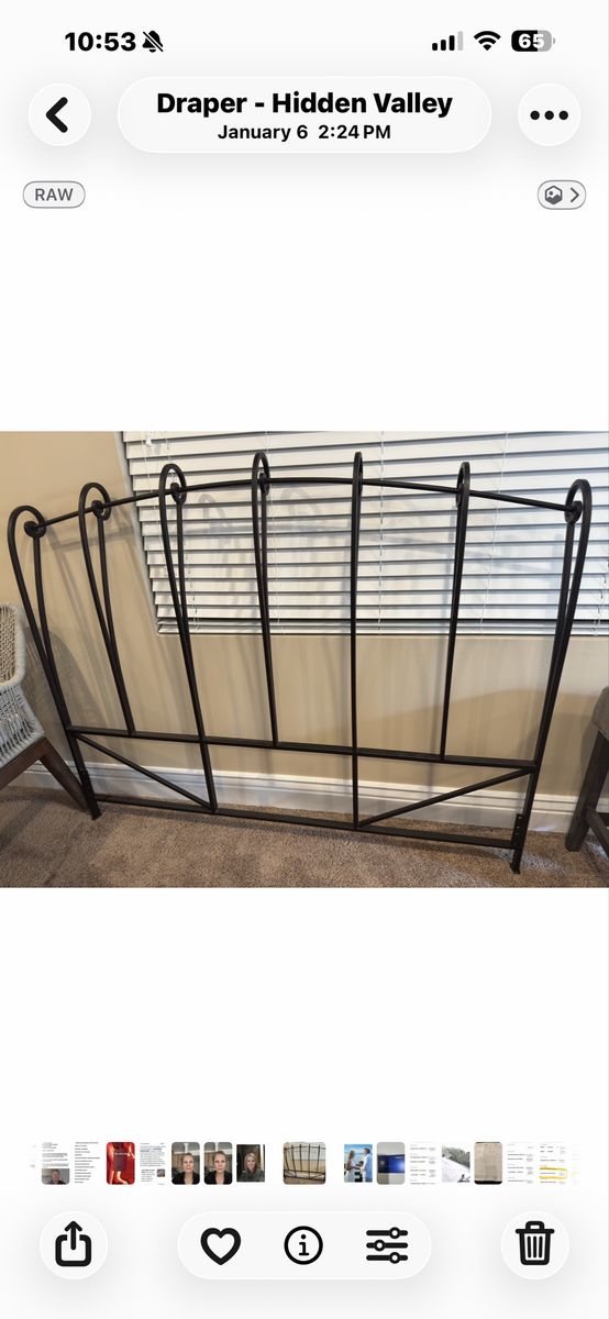 Ironworks queen headboard