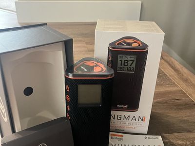 Bushnell Wingman Golf GPS Speaker & Audible Rangefinder Bluetooth Black/Orange