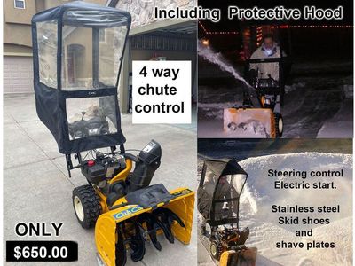 Great Cub Cadet S528 SWE 10 HP Snow Blower including protective hood