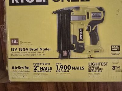 Ryobi ONE+ 18V AirStrike 18 Gauge Cordless Brad Nailer (P321, Tool Only)