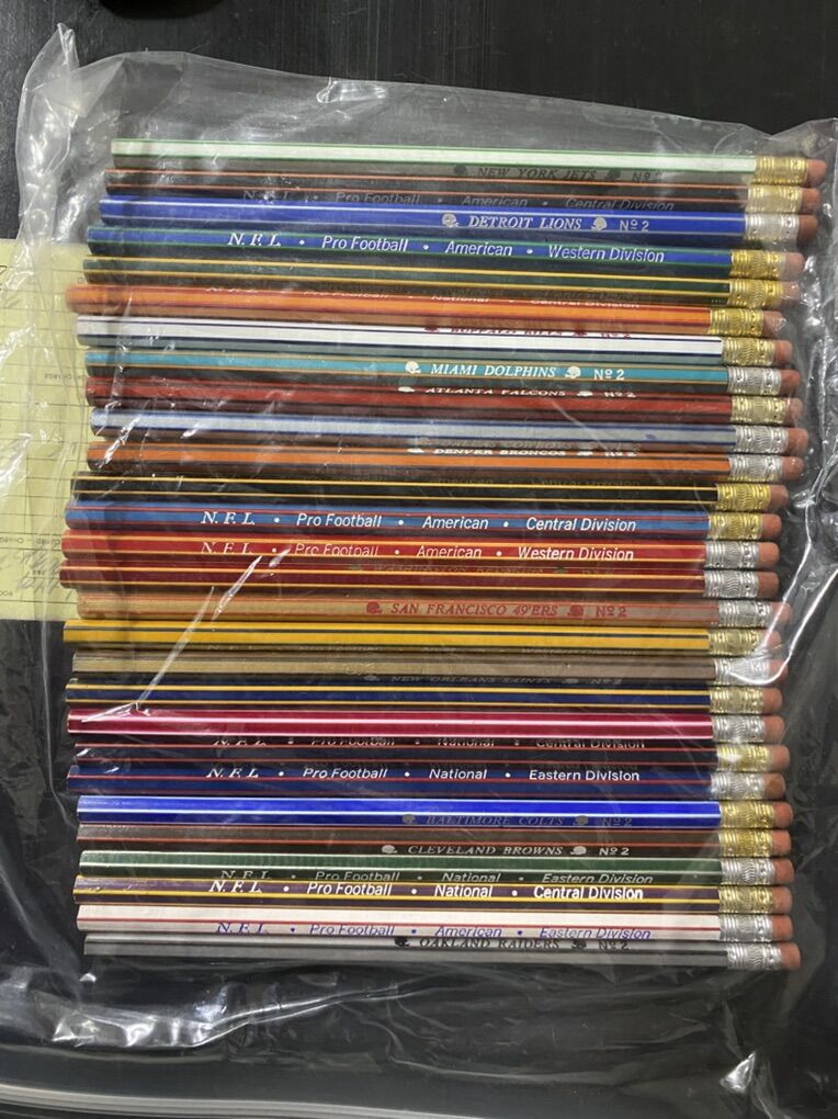 NFL Football Pencils From The 70s