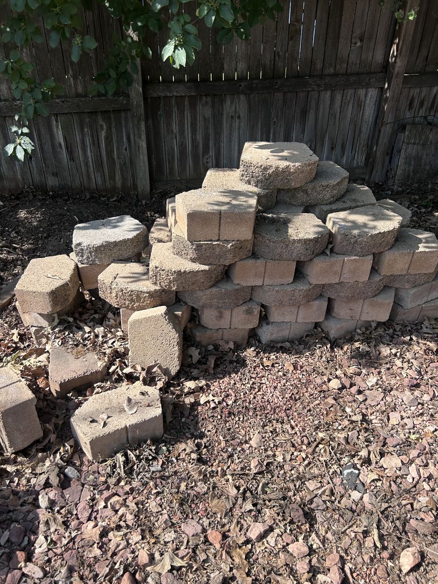 Misc. Landscape Rocks, Pavers, and Cinder Blocks - Ideal for Garden or Retaining Walls