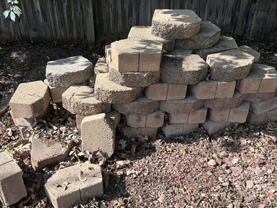 Misc. Landscape Rocks, Pavers, and Cinder Blocks - Ideal for Garden or Retaining Walls